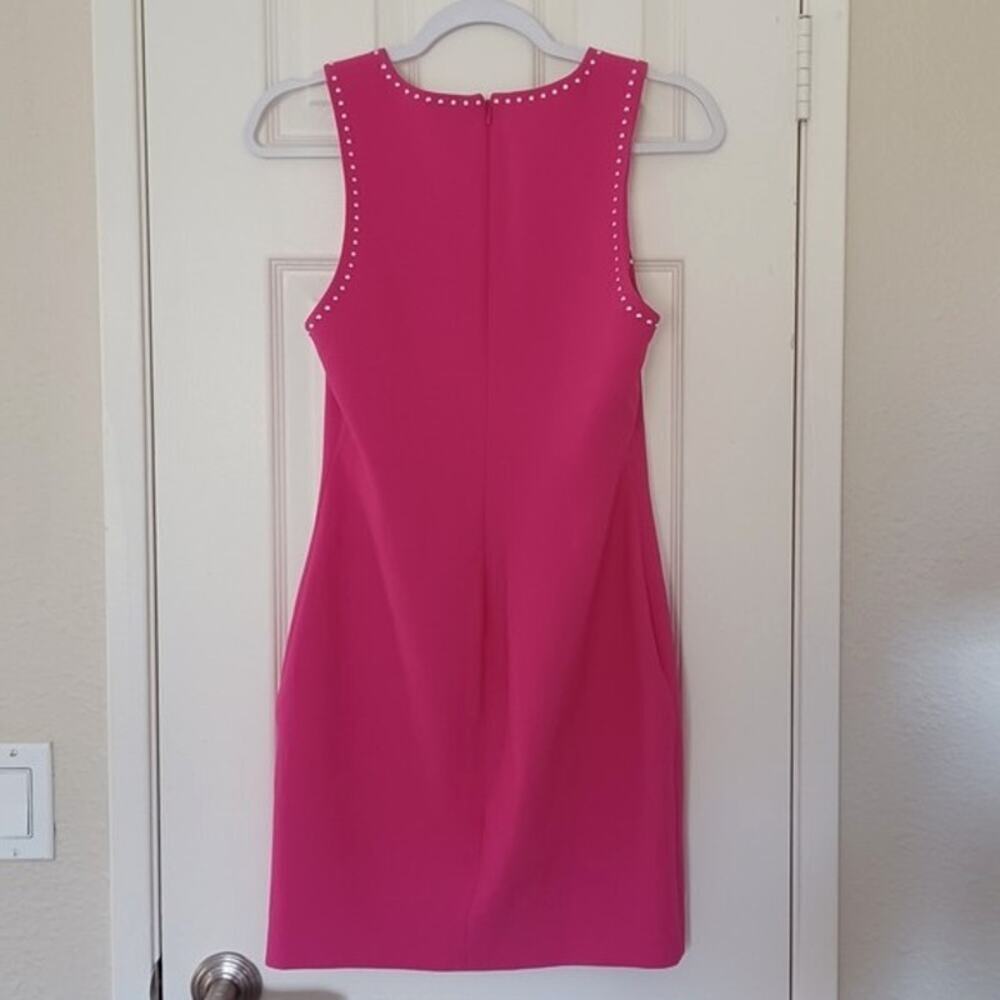 Likely Manhattan Fuchsia Studded Sleeveless Mini Dress 6 Sorority Luncheon NWT - Picture 6 of 11